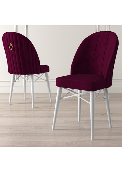 Concept Ritim Serisi, Babyface Ithal Kumaş, 4 Adet Sandalye, Beyaz Gürgen Ayak, Gold Halkalı fiyatları