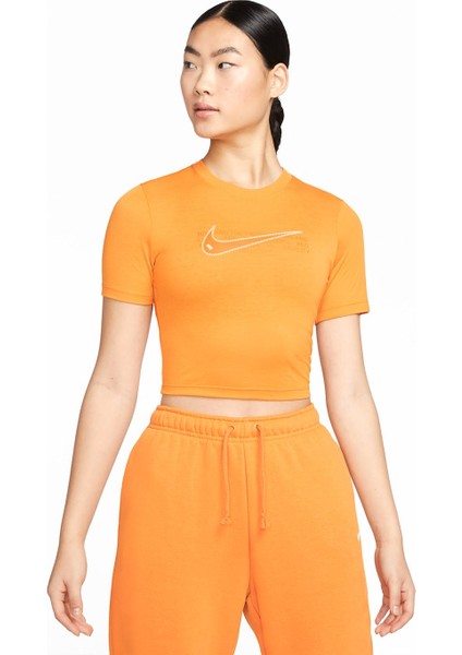 Sportswear Crop Kadın T-Shirt DN5798738