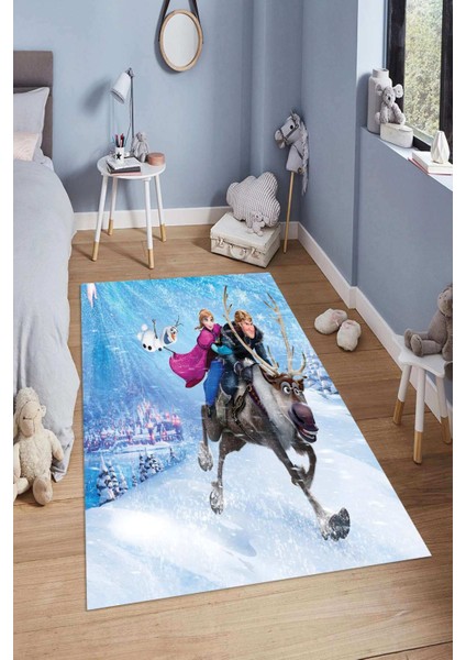 Dijital Baskılı Kaymaz Taban Yıkanabilir Kolay Temizlenir Modern Çocuk Odası Halısı NDÇ-HT-1574
