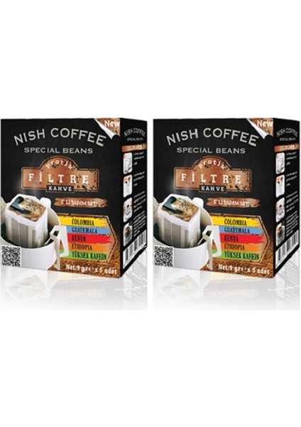 Pratik Filtre Kahve Tadım Seti 2 x 45 gr