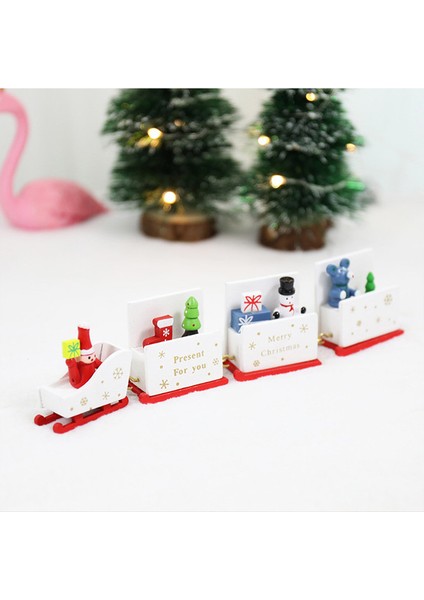 Yaratıcı Noel Dekorasyonu Ahşap Noel Kızağı 1 Adet (Yurt Dışından)
