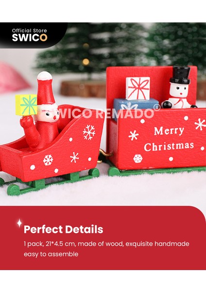 Yaratıcı Noel Dekorasyonu Ahşap Noel Kızağı 1 Adet (Yurt Dışından)