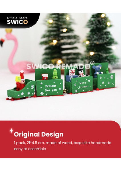 Yaratıcı Noel Dekorasyonu Ahşap Noel Kızağı 1 Adet (Yurt Dışından)