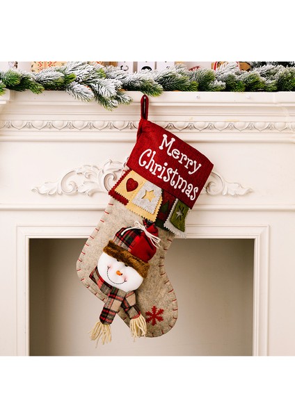 Yaratıcı Noel Çorap Dekorasyonu 1 Adet (Yurt Dışından)