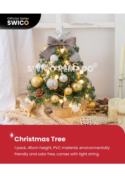 3 Metre Dize Işıklı Masaüstü Dıy Noel Ağacı (Yurt Dışından)