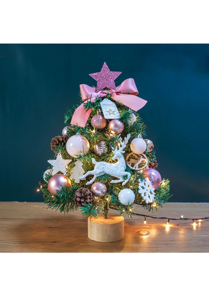 3 Metre Dize Işıklı Masaüstü Dıy Noel Ağacı (Yurt Dışından)
