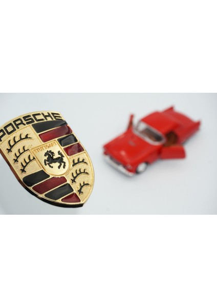 DK Tuning Porsche Logo Kaput Body 3m Gold Metal Logo Amblem Arma