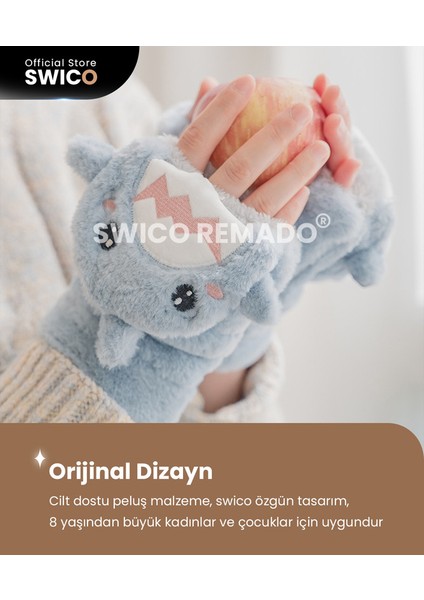 Swico Remado Köpekbalığı Model Peluş Kadın Eldiven (Yurt Dışından)