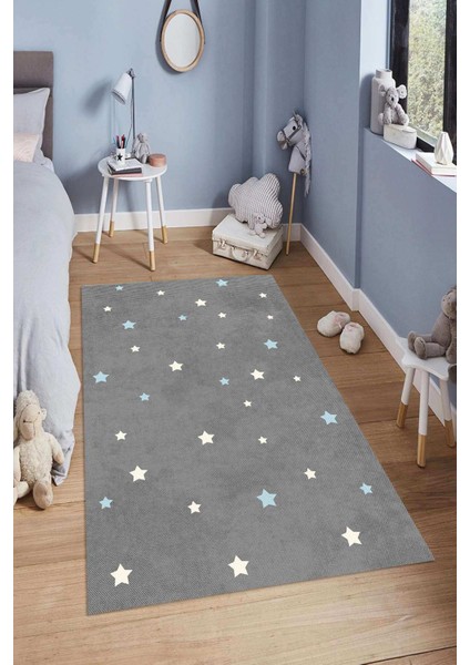 Dijital Baskılı Kaymaz Taban Yıkanabilir Kolay Temizlenir Modern Çocuk Odası Halısı NDÇ-HT-292