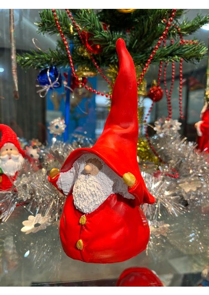 Uzun Şapkalı Tombul Noel Baba Heykeli Yeni Yıl Yılbaşı Ev Ofis Dekorasyon Biblo fiyatları