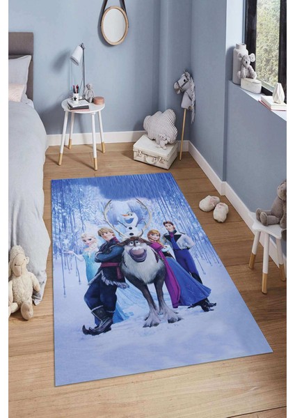 Dijital Baskılı Kaymaz Taban Yıkanabilir Kolay Temizlenir Modern Çocuk Odası Halısı NDÇ-HP-773