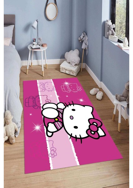 Dijital Baskılı Kaymaz Taban Yıkanabilir Kolay Temizlenir Modern Çocuk Odası Halısı NDÇ-HT-1168