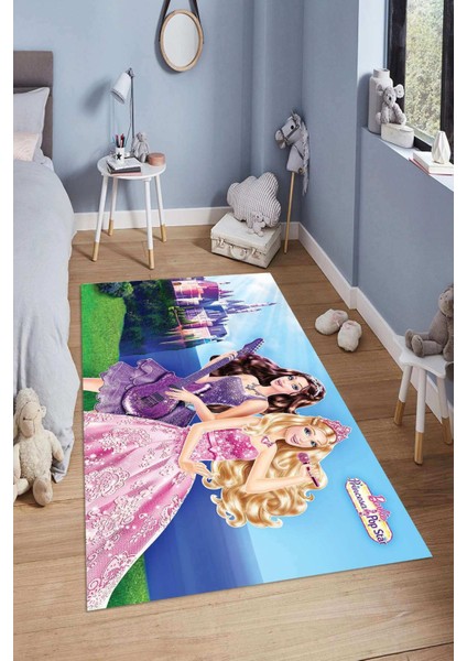 Dijital Baskılı Kaymaz Taban Yıkanabilir Kolay Temizlenir Modern Çocuk Odası Halısı NDÇ-HT-1167