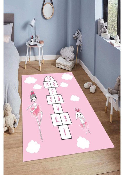 Dijital Baskılı Kaymaz Taban Yıkanabilir Kolay Temizlenir Modern Çocuk Odası Halısı NDÇ-HT-629