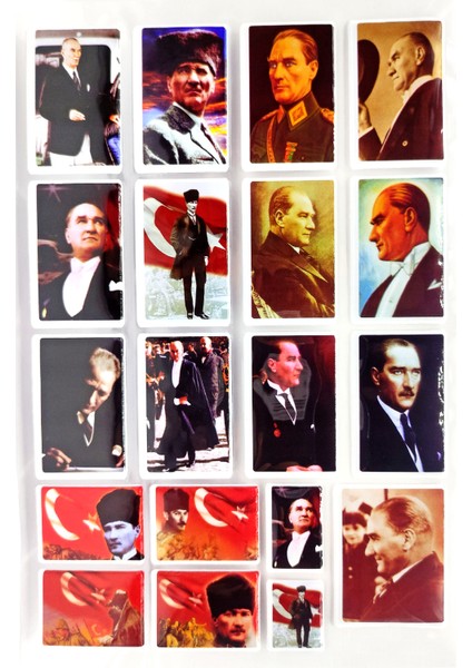 Sticker Kabartmalı A4 Boyutunda Stiker Defter, Planlayıcı Etiket (Lim074) - Mustafa Kemal Atatürk