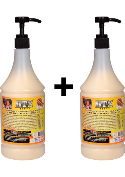 2 Adet Sanayi Tipi Ponza'lı Talaşlı El Temizleme Kremi Sabunu 1 Kg