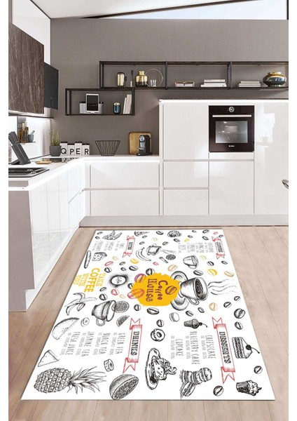 Dijital Baskılı Kaymaz Taban Yıkanabilir Kolay Temizlenir Mutfak Halısı NDM-HM-576