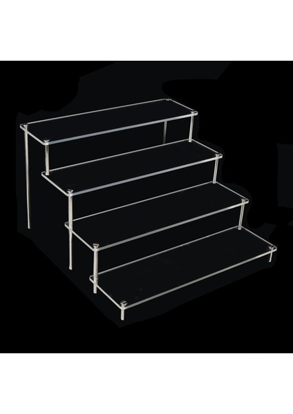 Minimalizm Akrilik Ekran Takı Depolama Için Riser Standı, (Renk Temizle) 4 Katlı Widh 30X37CM (Yurt Dışından)