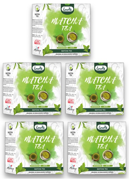 Matcha Çayı Tozu Karışık Bitki Çayı 5 x 100 gr