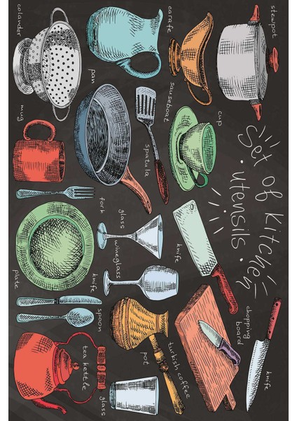 Dijital Baskılı Kaymaz Taban Yıkanabilir Kolay Temizlenir Mutfak Halısı NDM-HM-578 fiyatları