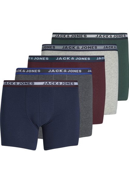 5'li Düz Renk Boxer Paketi- Büyük Beden