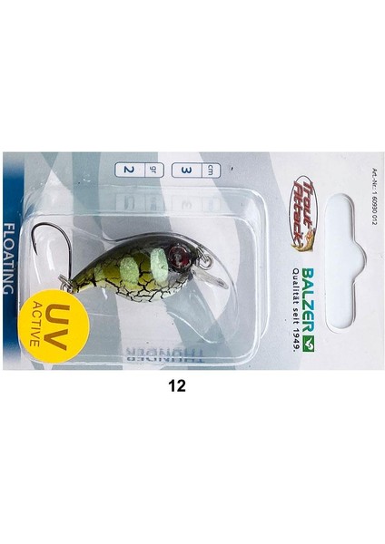 16093 Trout Wobbler Uv Active Floating 3cm 2gr Maket Balık