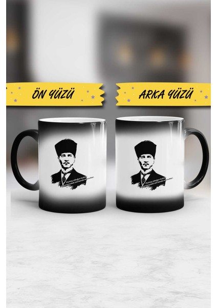 Öğretmenler Günü Hediyesi Atatürk Asil Kan Kupa Bardak Sihirli