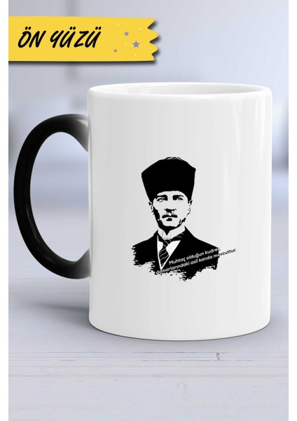 Öğretmenler Günü Hediyesi Atatürk Asil Kan Kupa Bardak Sihirli