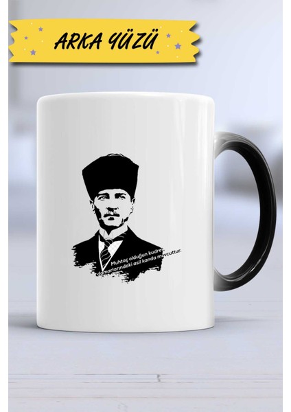 Öğretmenler Günü Hediyesi Atatürk Asil Kan Kupa Bardak Sihirli