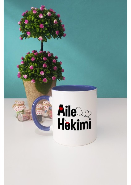 Aile Hekimi Doktora Hediye Kupa Bardak Lacivert