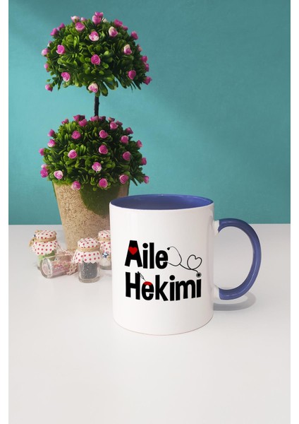 Aile Hekimi Doktora Hediye Kupa Bardak Lacivert