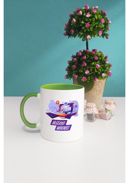 Bilgisayar Mühendisi Kupa Bardak Yeşil