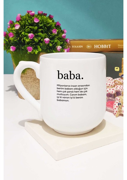 Babaya Hediye Baba Kupa Bardak Oval
