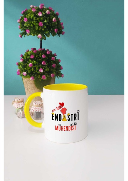 En Tatlı Endüstri Mühendisi Hediye Kupa Bardak Sarı