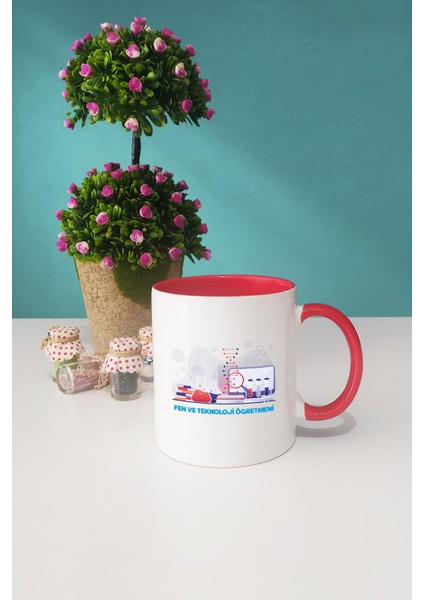 Fen ve Teknoloji Öğretmeni Kupa Bardak Kırmızı fiyatları