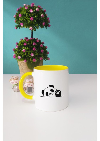 Merhaba Panda Kupa Bardak Sarı