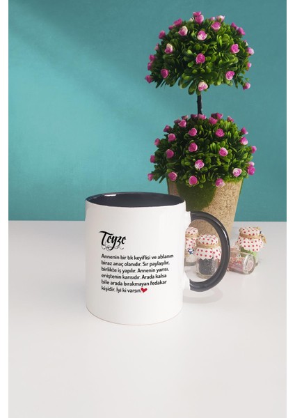 Teyzeye Hediye Teyze Kupa Bardak Siyah fiyatları