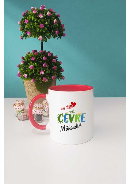 En Tatlı Çevre Mühendisi Hediye Kupa Bardak Kırmızı