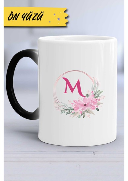 Çiçekli M Harfli Kupa Bardak Sihirli fırsatları