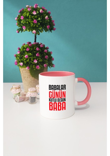 Babalar Günün Kutlu Olsun Baba Kupa Bardak Pembe fiyatları