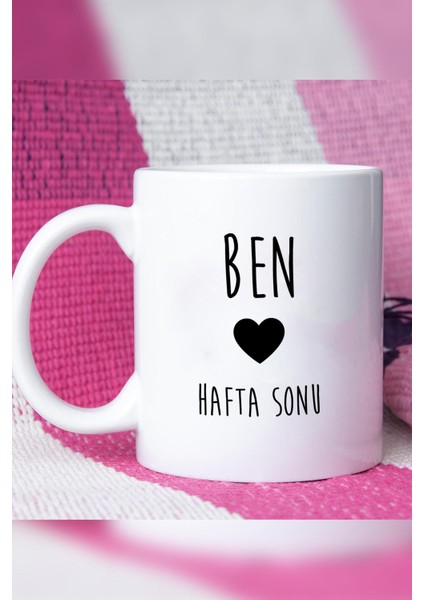 Ben Kalp Hafta Sonu Kupa Bardak Beyaz modelleri
