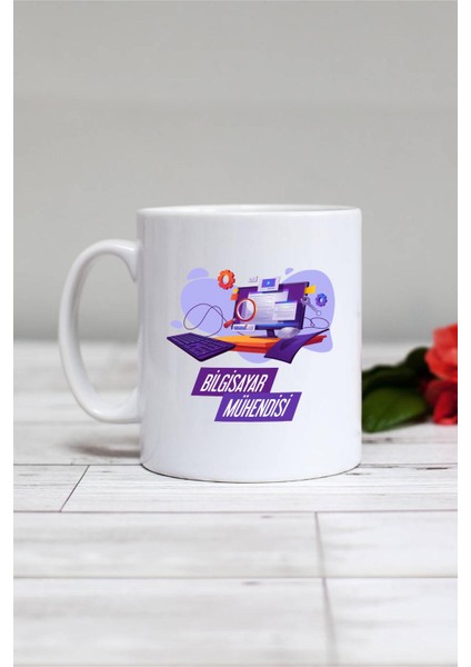 Bilgisayar Mühendisi Kupa Bardak Beyaz