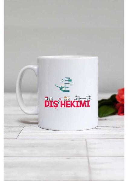 Diş Hekimi Hediye Kupa Bardak Beyaz