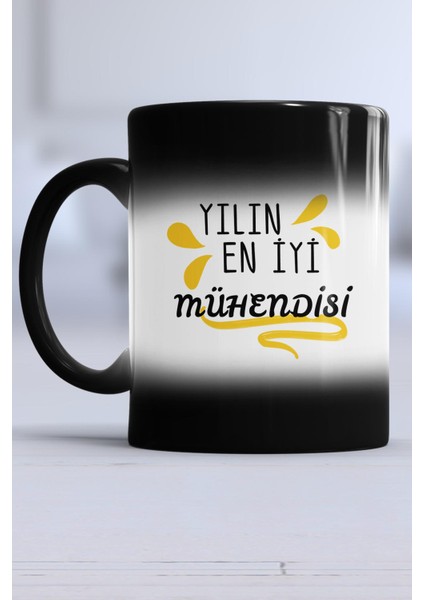 Yılın En Iyi Mühendisi Mühendise Hediye Kupa Bardak Sihirli