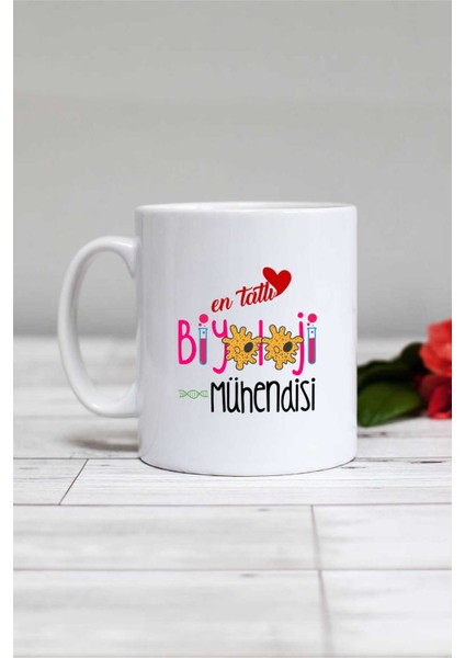 En Tatlı Biyoloji Mühendisi Hediye Kupa Bardak Beyaz