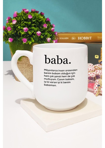 Baba Babalar Günü Hediyesi Kupa Bardak Oval
