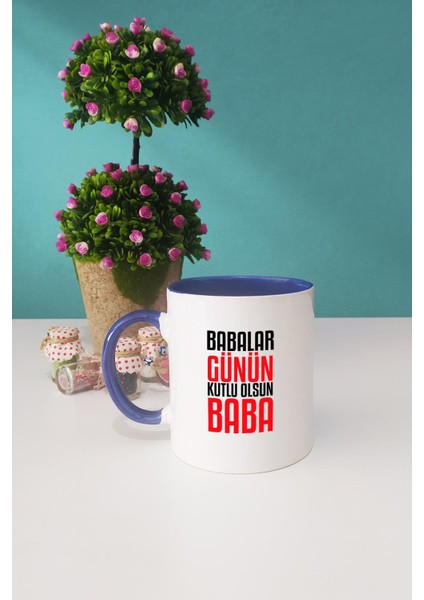 Babalar Günün Kutlu Olsun Baba Kupa Bardak Lacivert