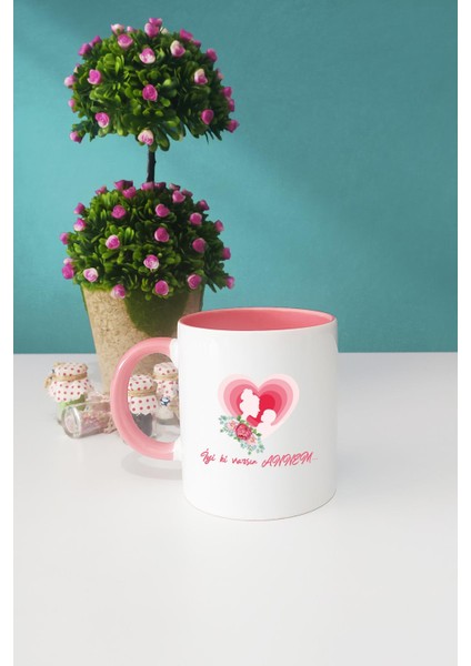 Iyi Ki Varsın Annem Kupa Bardak Pembe