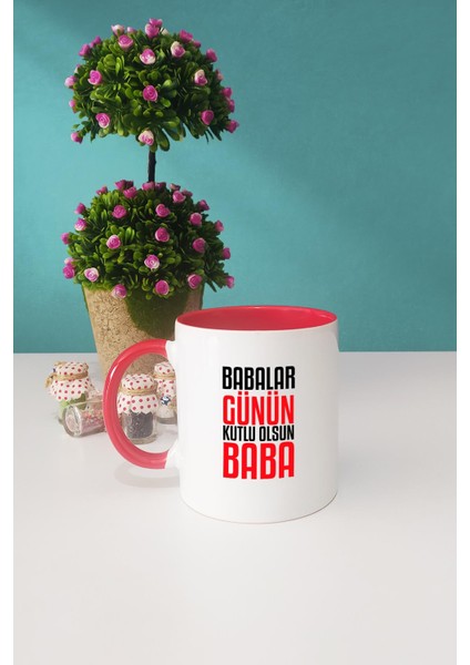Babalar Günün Kutlu Olsun Baba Kupa Bardak Kırmızı