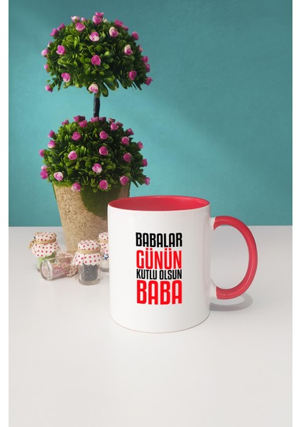 Babalar Günün Kutlu Olsun Baba Kupa Bardak Kırmızı fiyatları